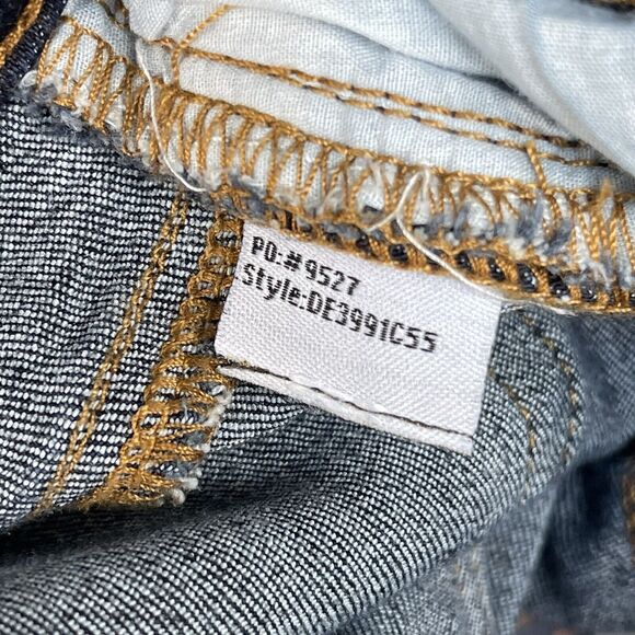 Indigo Rein SZ 26 Mid-Rise Jean Shorts Stretch Cuffed Hems Distressed Blue - Picture 6 of 6